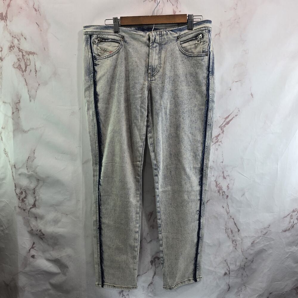 Diesel Jeans Womens 32 X 30 Light Acid Wash Denim Low Rise D Tail Rehab Y2K